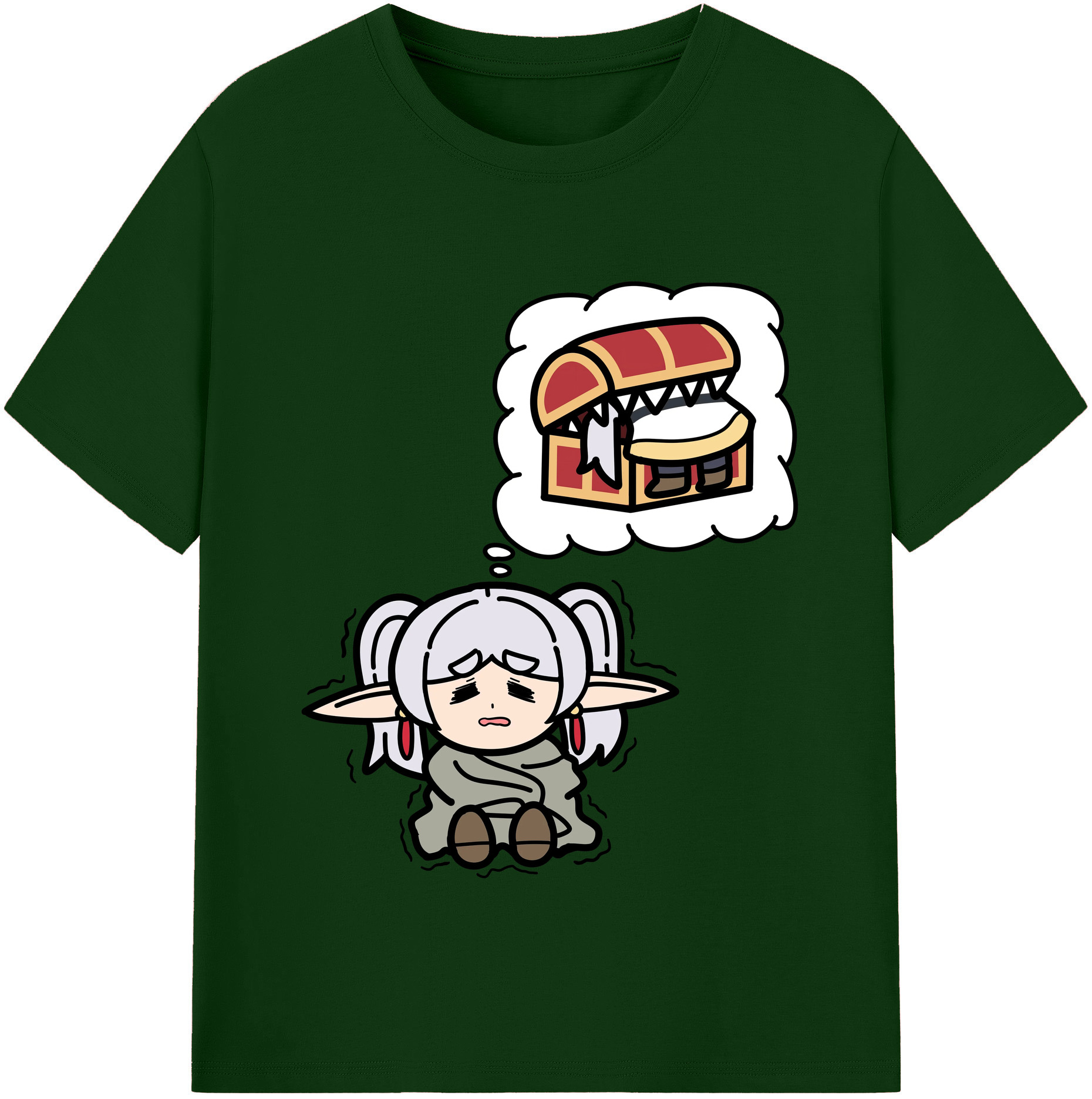 （画像用） 葬送のフリーレン Frieren 綿100％半袖Tシャツ（フロントプリント）